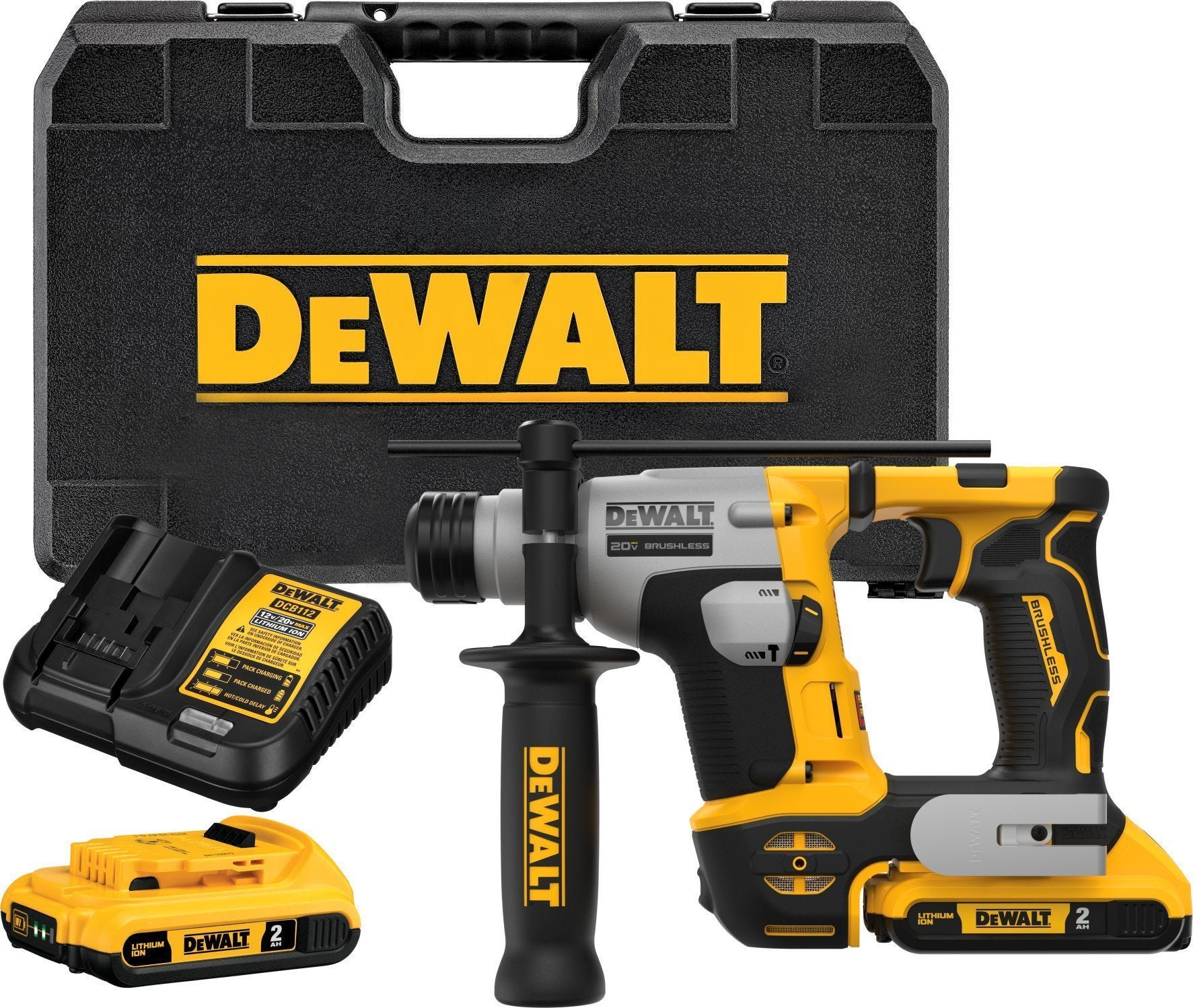 DEWALT DCH172D2 ATOMIC 20V MAX 5/8-in. Brushless SDS Plus Rotary Hammer 2.0Ah Kit