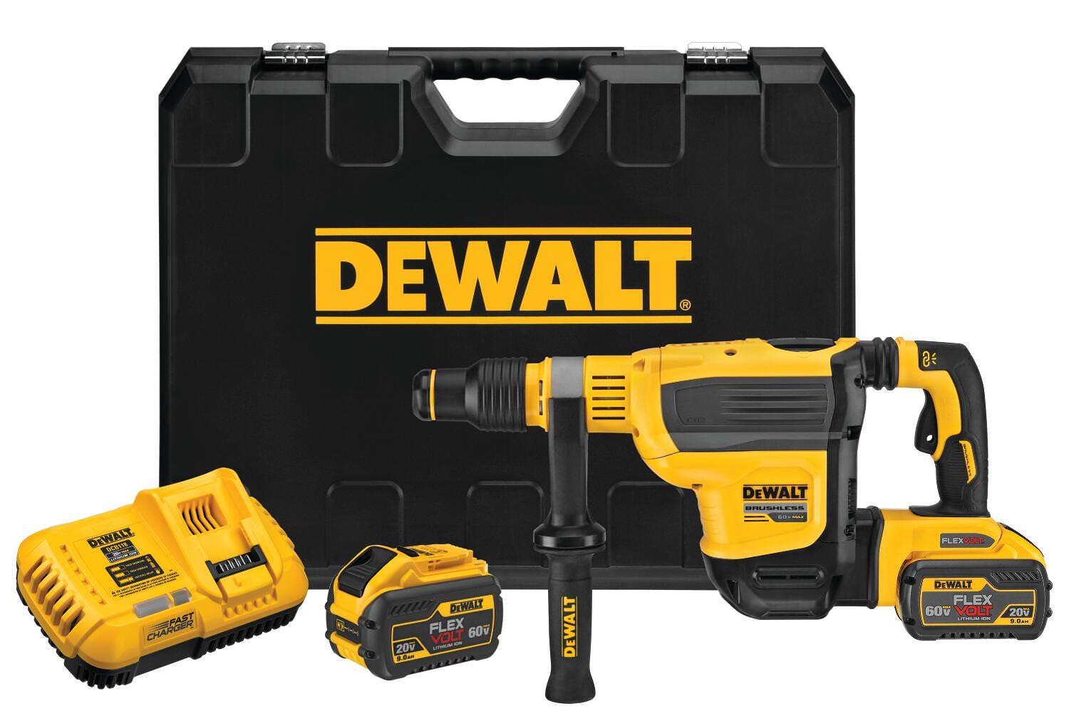 DeWalt DCH614X2 60V MAX 1-3/4 in. Brushless Cordless SDS MAX Combination Rotary Hammer 9.0Ah Kit