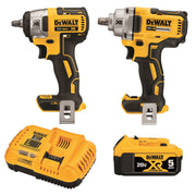 Dewalt DCK205P1 20V MAX XR Brushless Cordless 2-Tool Impact Wrench 5.0Ah Kit