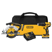 DEWALT DCK239E2 20V MAX* Brushless Circular Saw and Drill Combo PowerStack Kit
