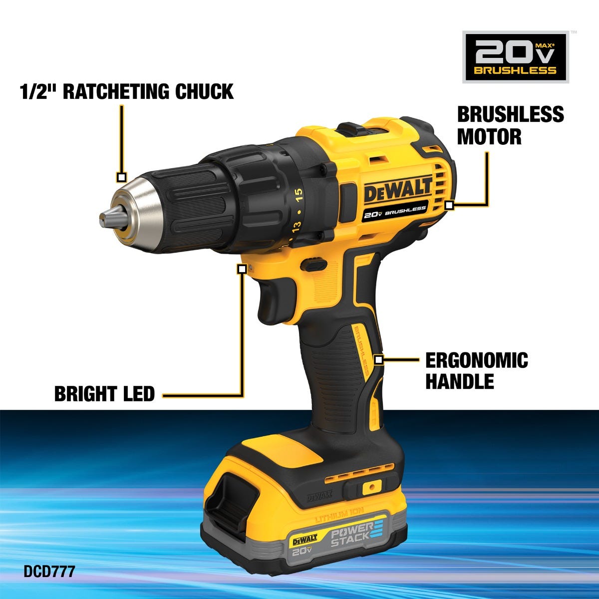 DEWALT DCK239E2 20V MAX* Brushless Circular Saw and Drill Combo PowerStack Kit