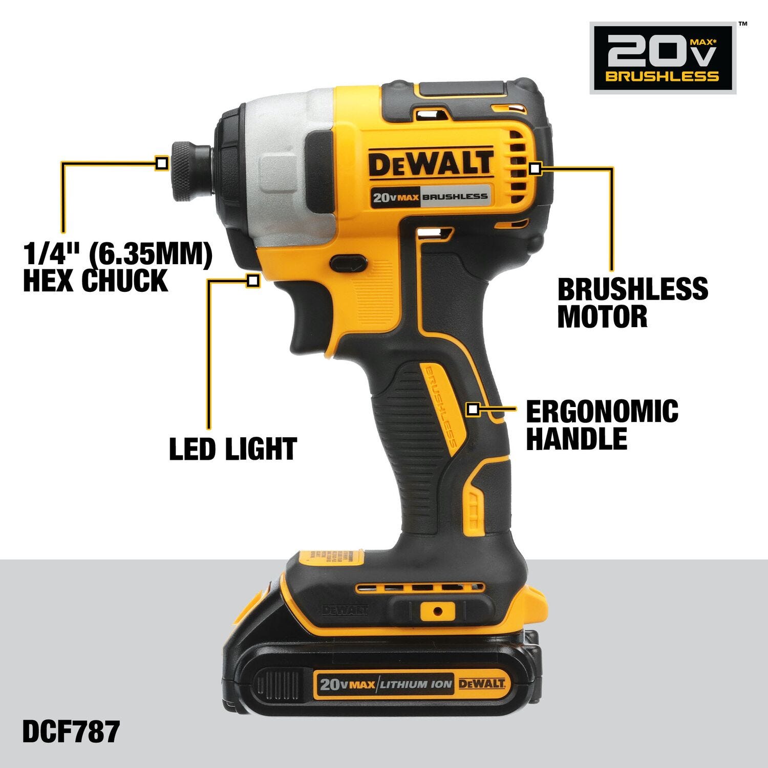 DeWalt DCK277D2 20V MAX Brushless Compact Drill & Impact Driver 1.3Ah Kit