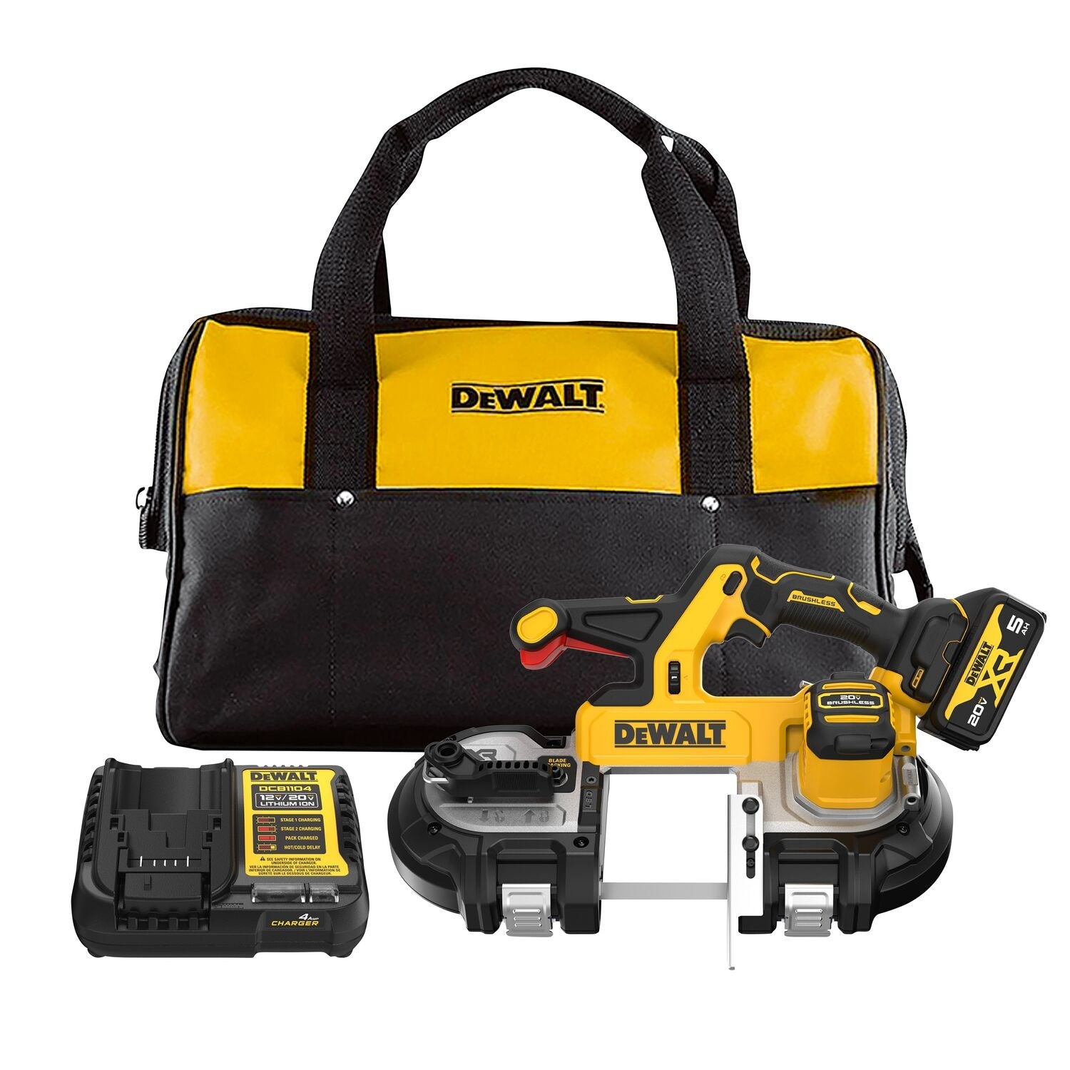 DeWalt DCS379P1 20V MAX XR Brushless 3-1/4 in. Mid-Sized Dual Switch Band Saw 5.0Ah Kit