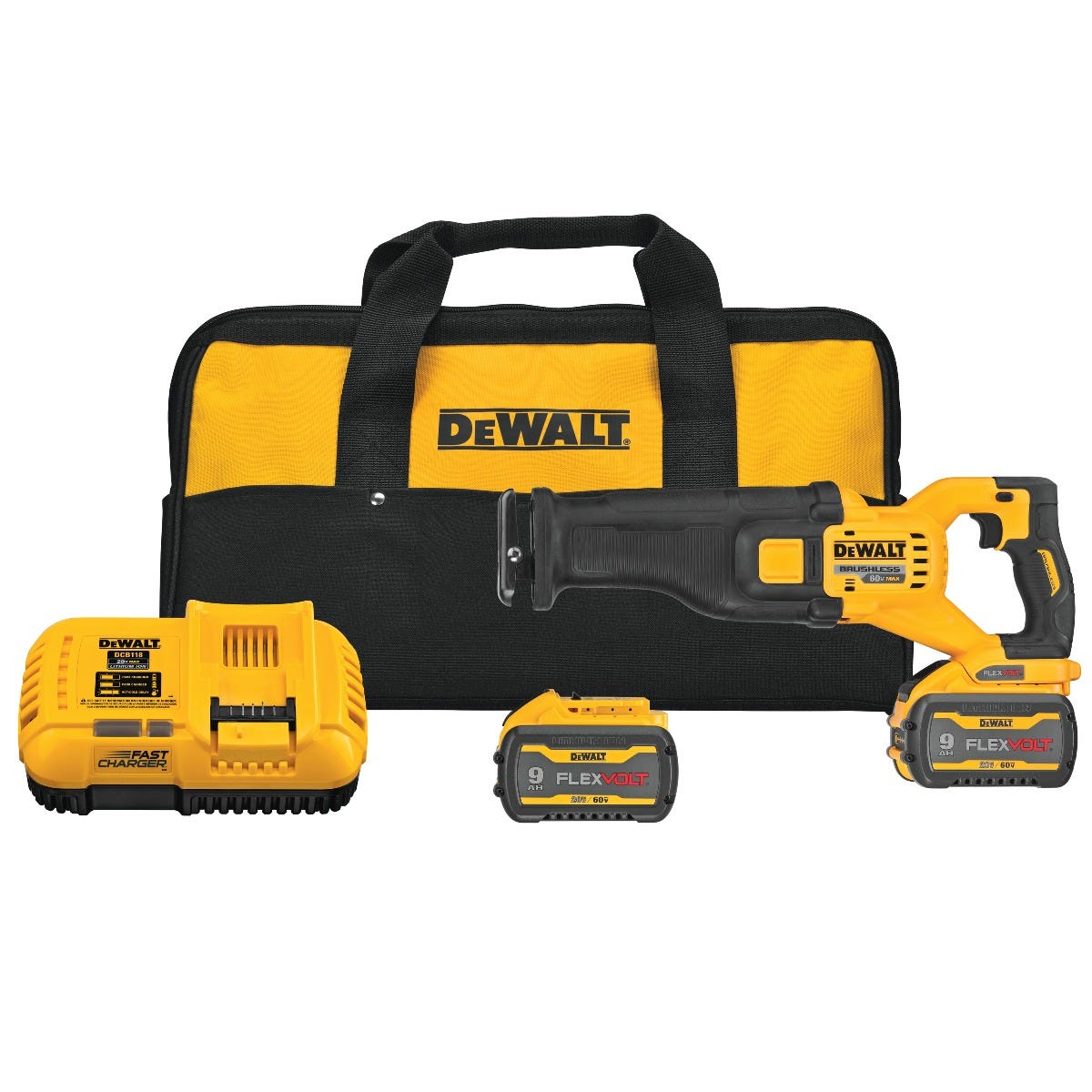 DeWalt DCS389X2 FLEXVOLT 60V MAX Brushless Cordless Reciprocating Saw 9.0Ah Kit