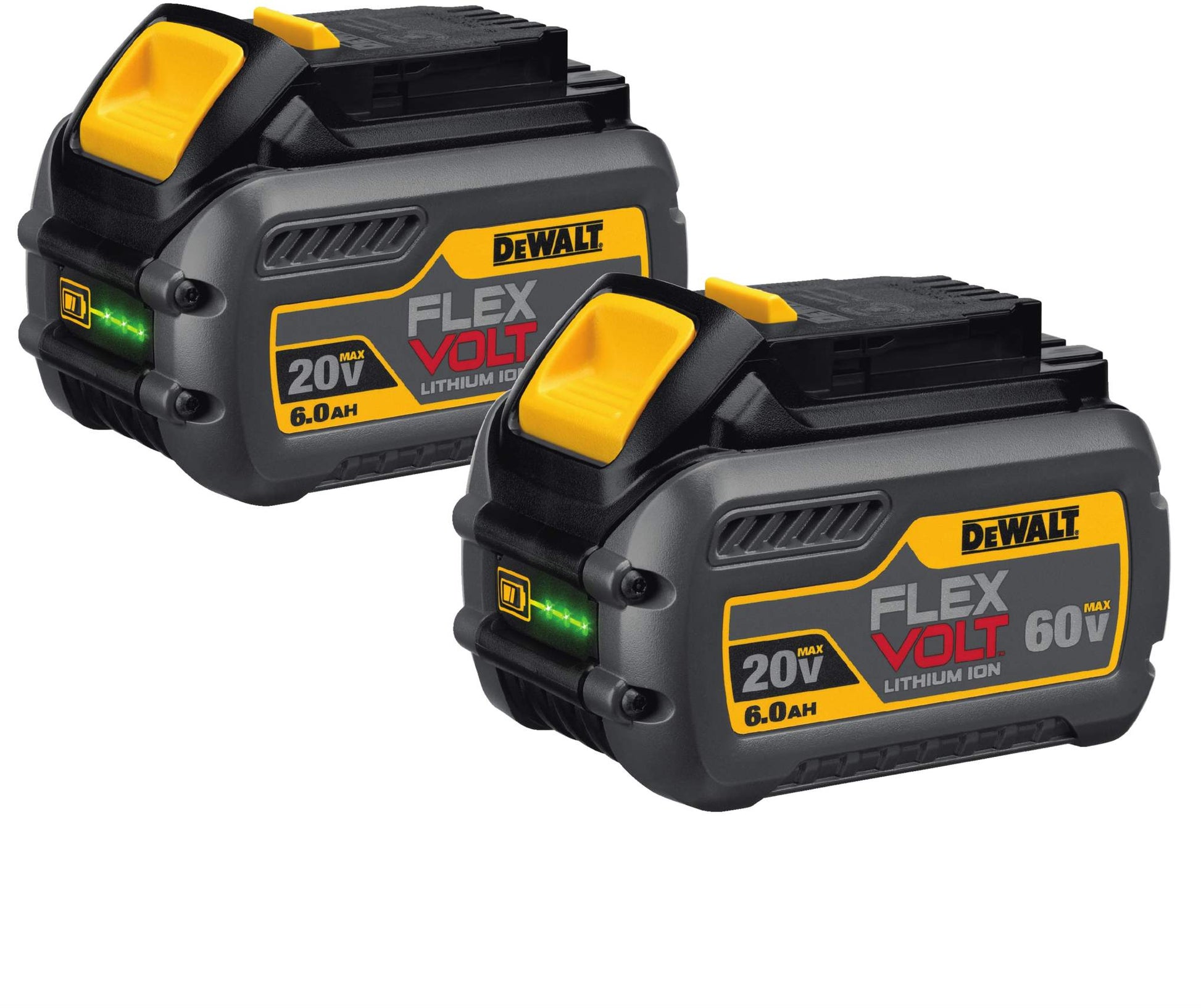 Dewalt DCB606-2 FlexVolt 20V/60V MAX 6.0Ah Batteries, 2-Pack