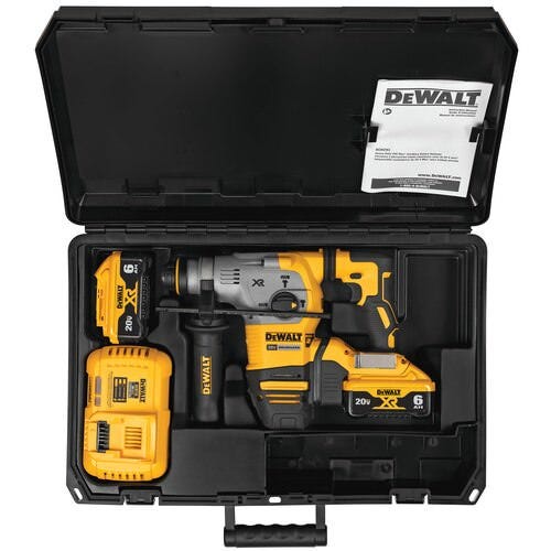 DeWalt DCH293R2 20V MAX 1-1/8 in. XR Brushless Cordless SDS PLUS L-Shape Rotary Hammer 6.0Ah Kit