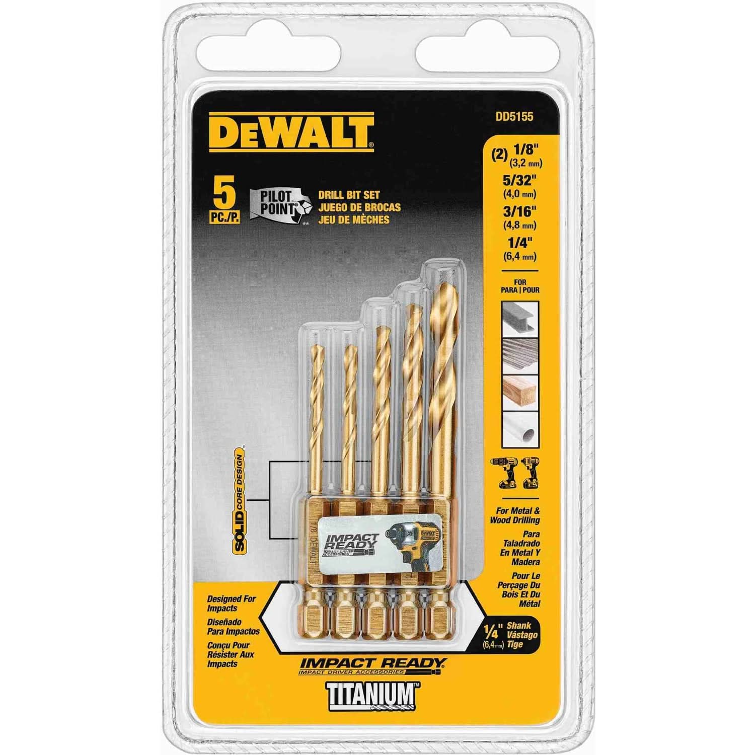 Dewalt DD5155 5-Piece Titanium Nitride Coating IR Set – Tool Nut