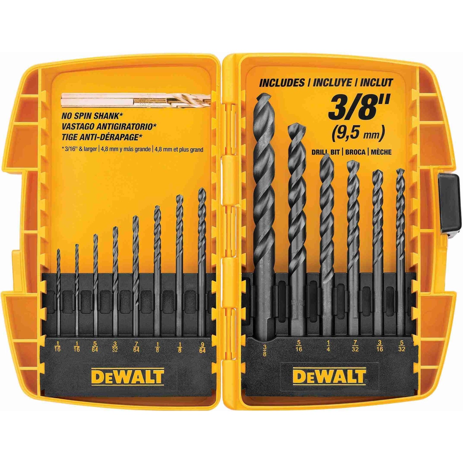 DeWalt DW1162 14 Piece Black Oxide Drill Bit Set