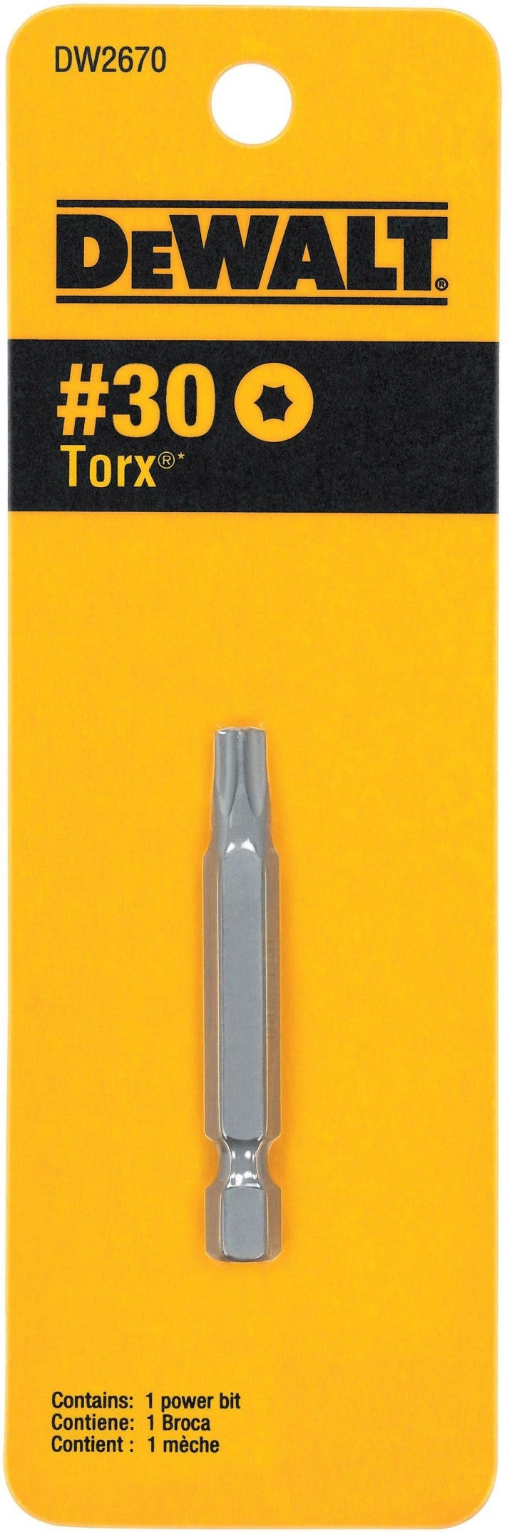 DeWalt DW2670 T30 Torx 2" Power Bit