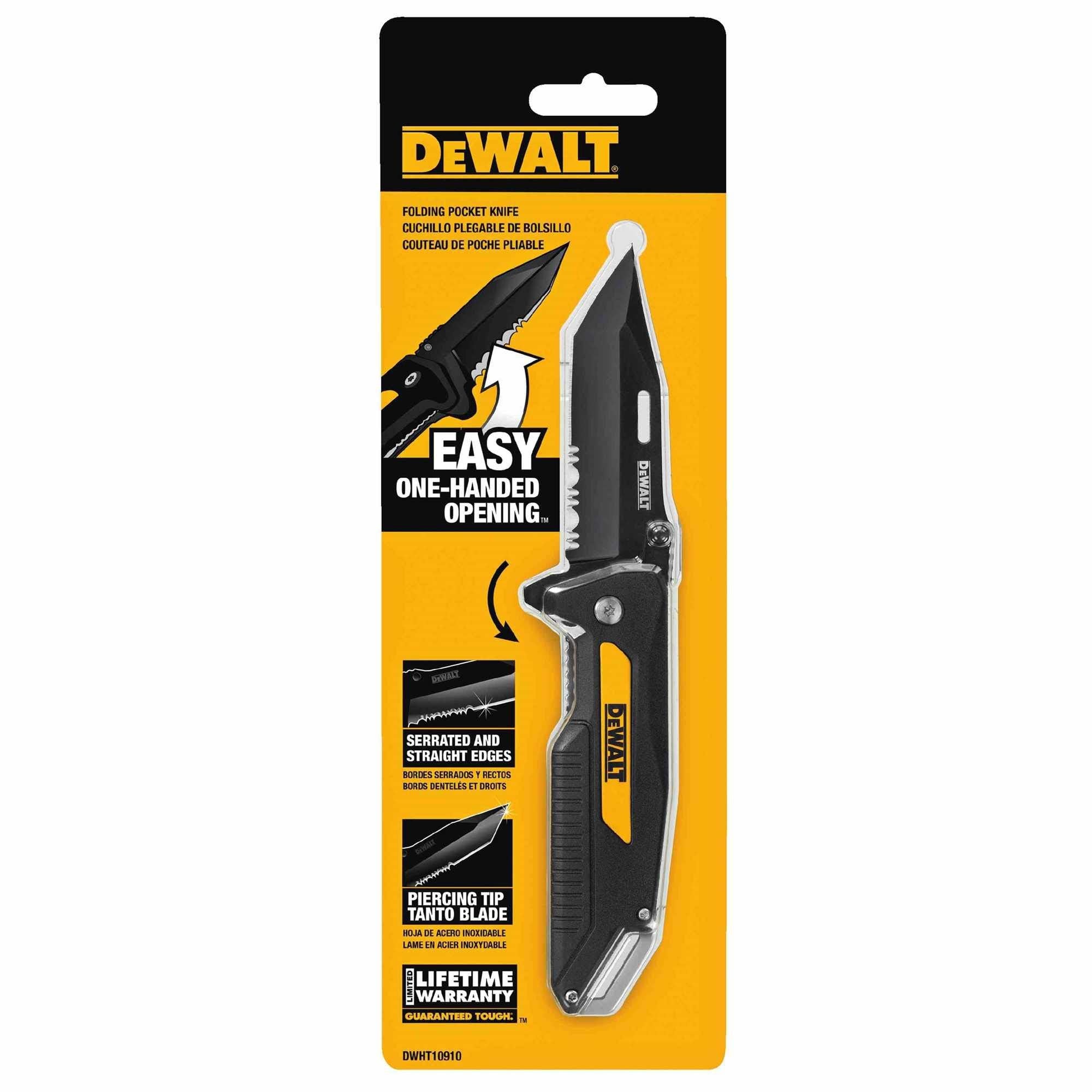 DeWalt DWHT10910 Pocket Knife With Ball-Bearing Assist