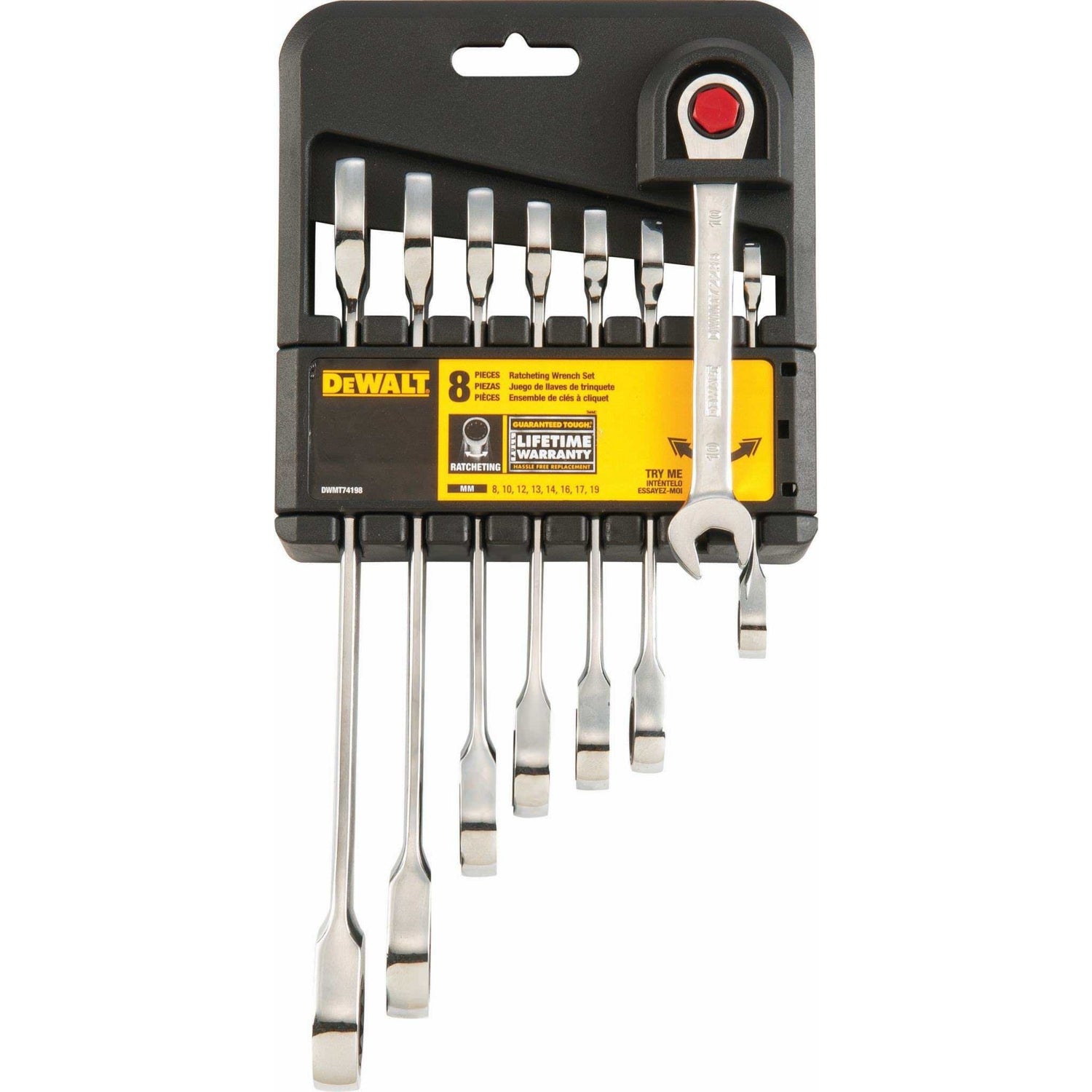 Dewalt DWMT74198 8 Piece Ratcheting Combination Metric Wrench Set