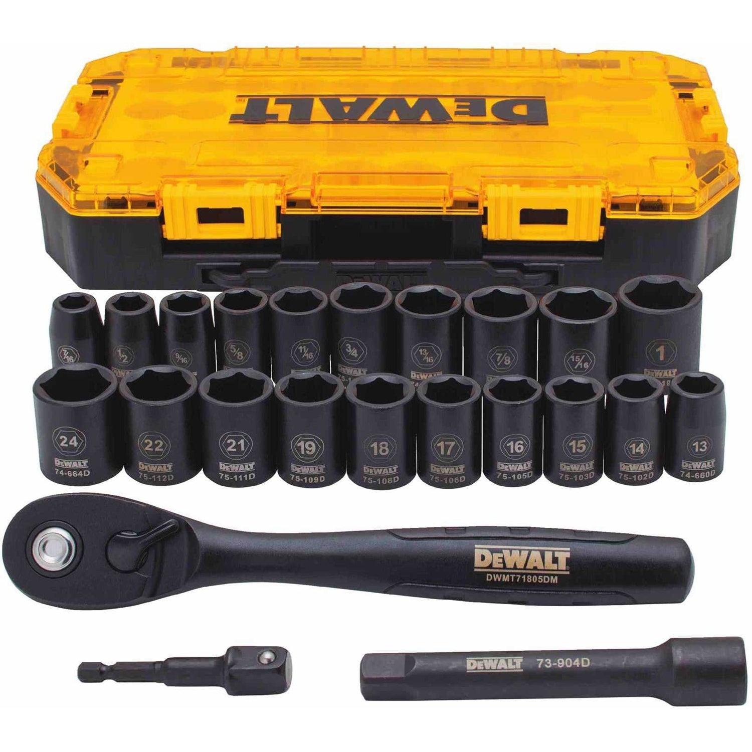 Dewalt DWMT74739 23 Piece 1/2-in Drive Combination Impact Socket