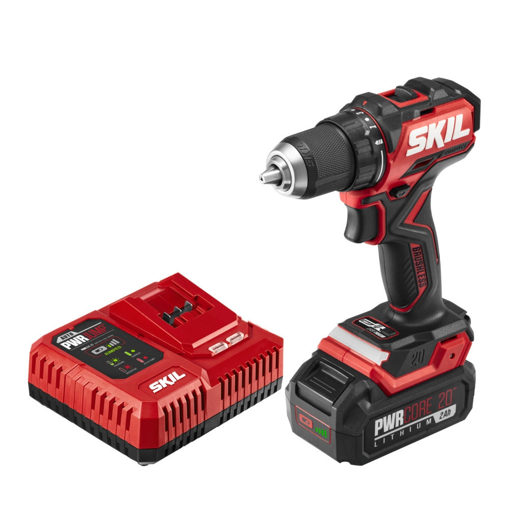 SKIL PWR CORE 20 Brushless 20V 1/2 Compact Drill Driver Kit