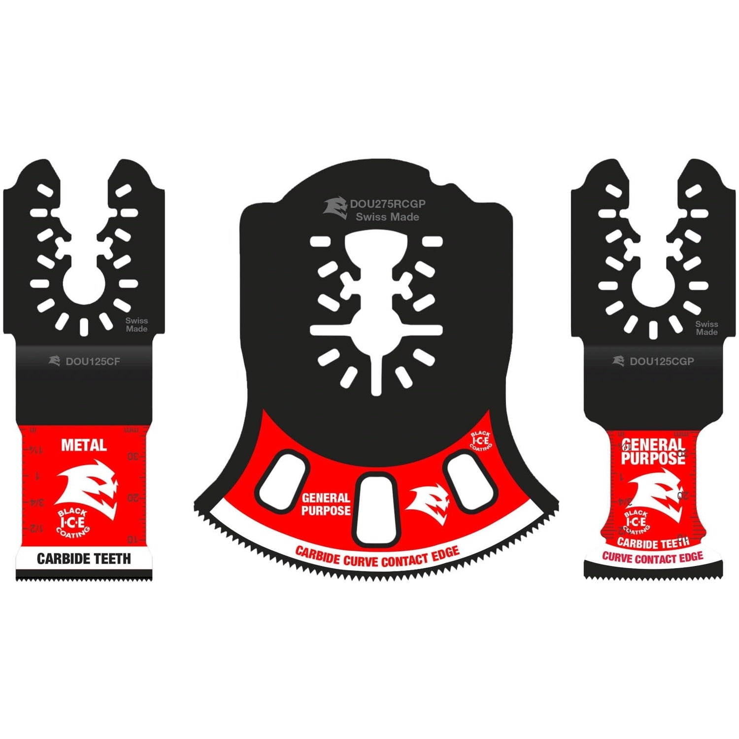 Diablo DOU3CS Universal Fit Carbide Oscillating Blade, 3-Piece Set