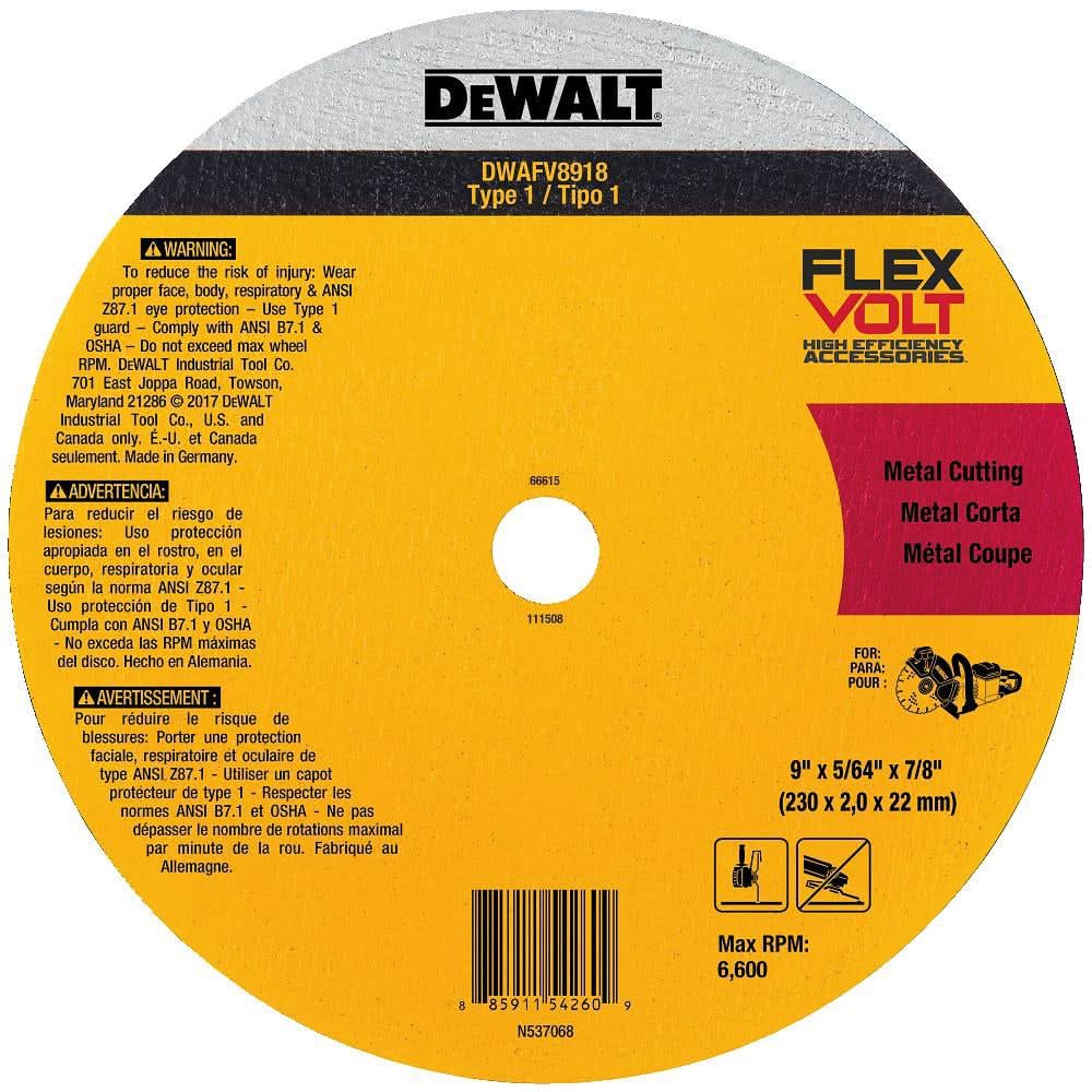 DeWalt DWAFV8918 FlexVOLT 9