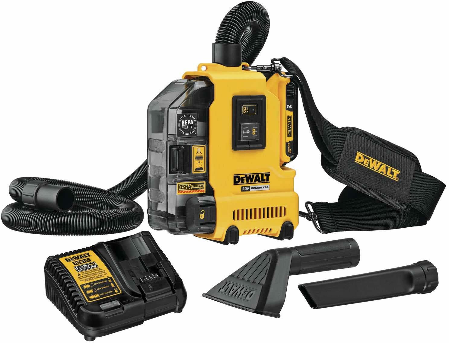 DeWalt DWH161D1 20V Max Brushless Universal Dust Extractor 2.0Ah