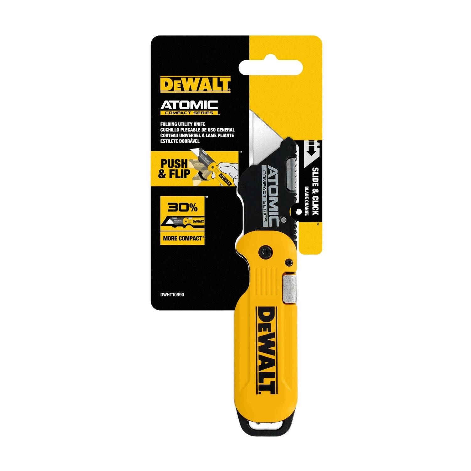 DeWalt DWHT10990 ATOMIC COMPACT SERIES Push and Flip Folding Utility Knife