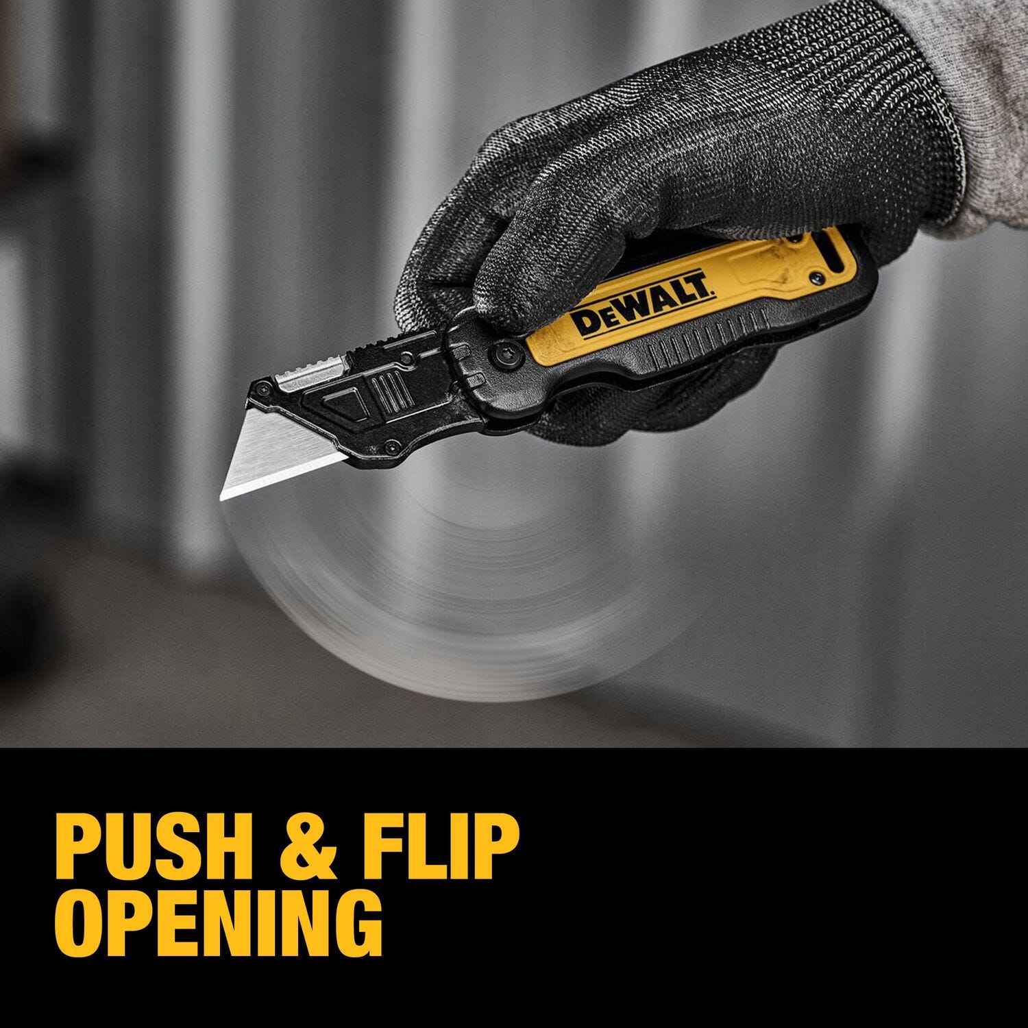 DeWalt DWHT10991 Push & Flip Folding Utility Knife