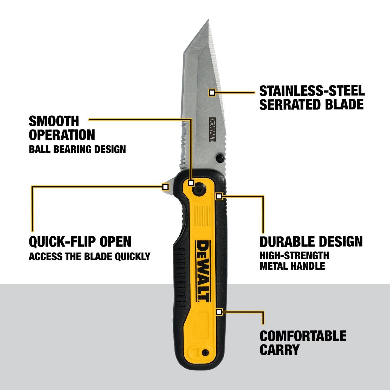 DeWalt DWHT10994 Tanto Blade Pocket Knife