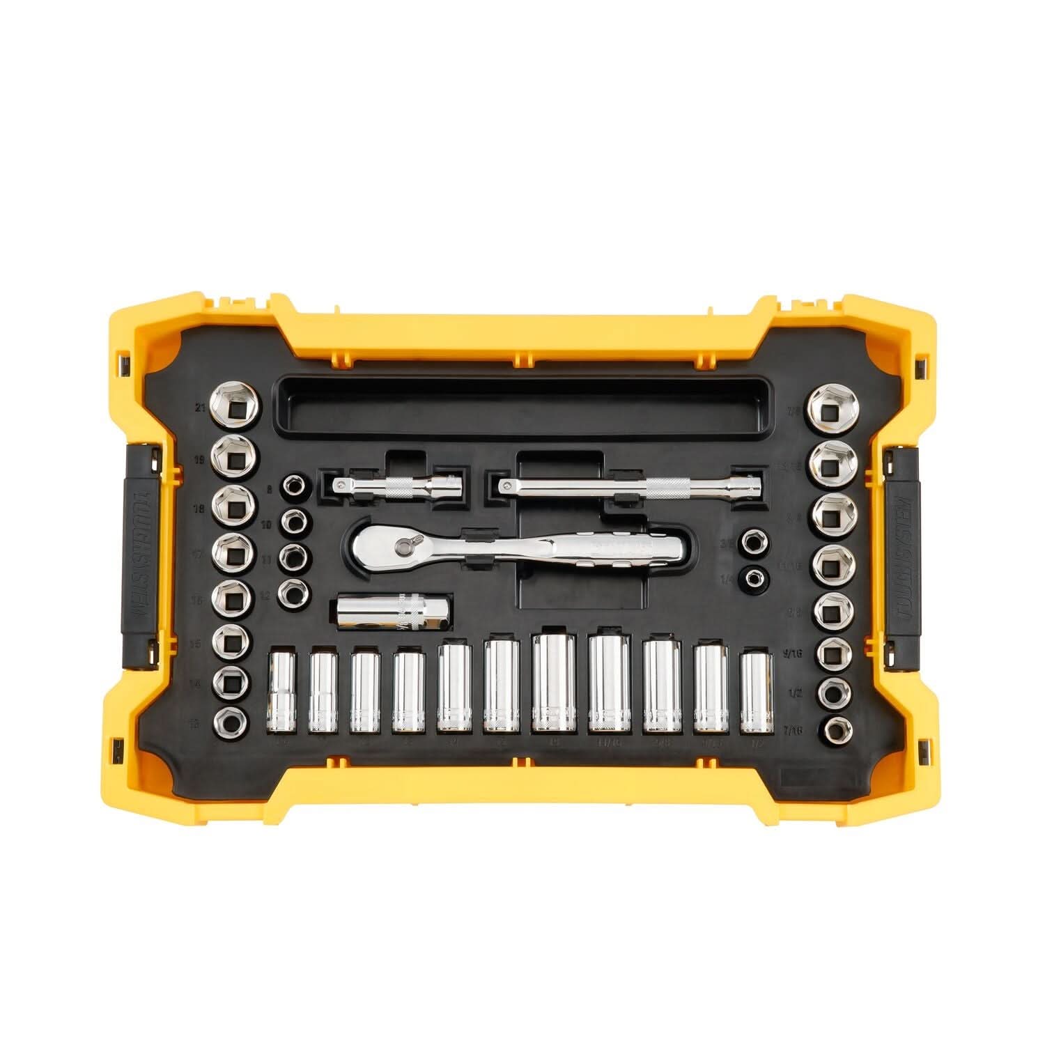 DeWalt DWMT45400 37-Piece 3/8 in. Drive Socket Set w/ ToughSystem