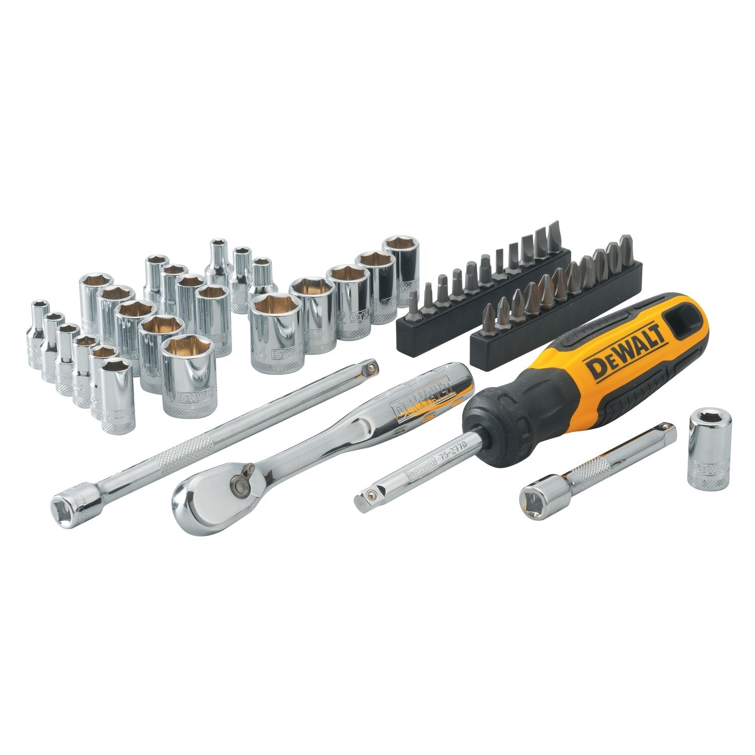 DeWalt DWMT81610 50-Piece 1/4 in. Drive Mechanics Tool Set – Tool Nut