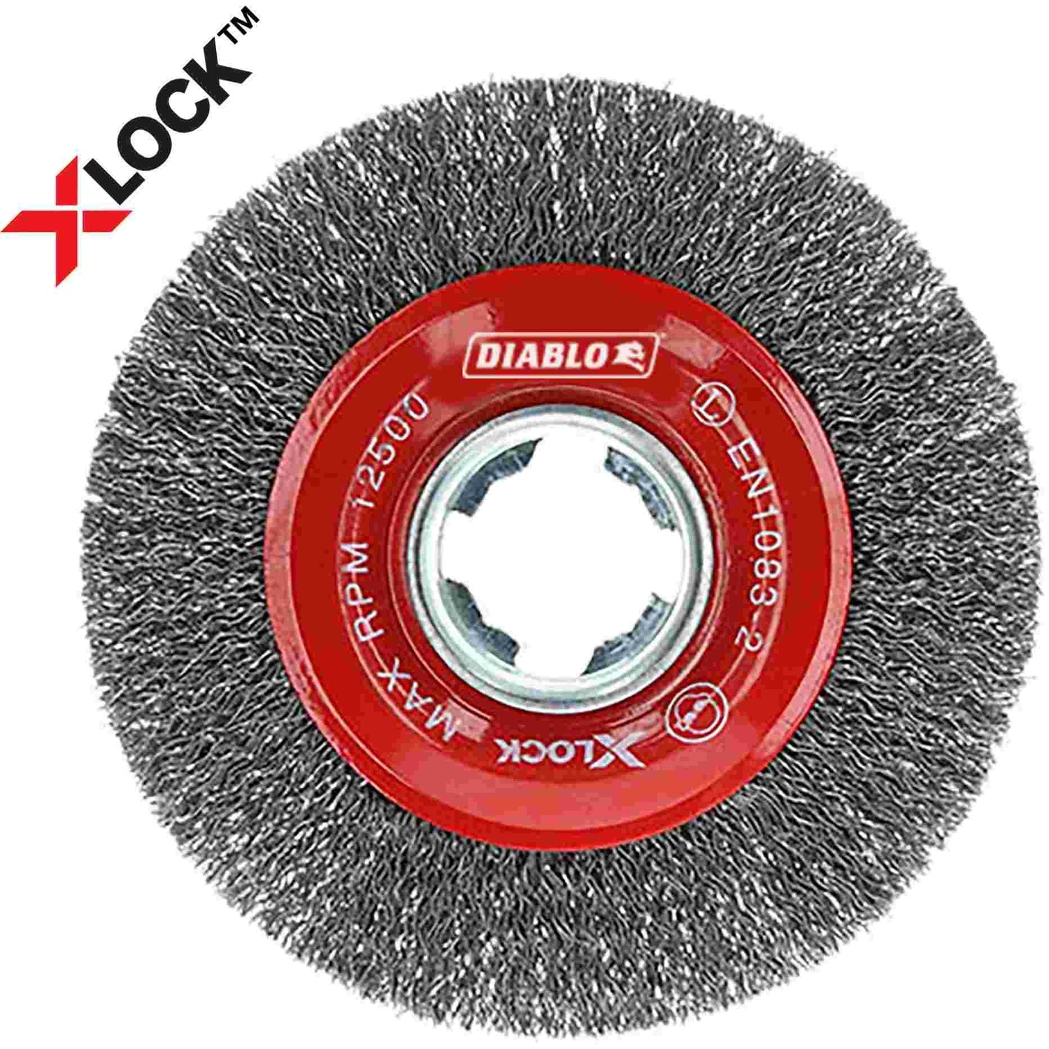 Diablo DWW400XCWC01F 4 Inch X-LOCK Carbon Steel Crimped Wire Wheel