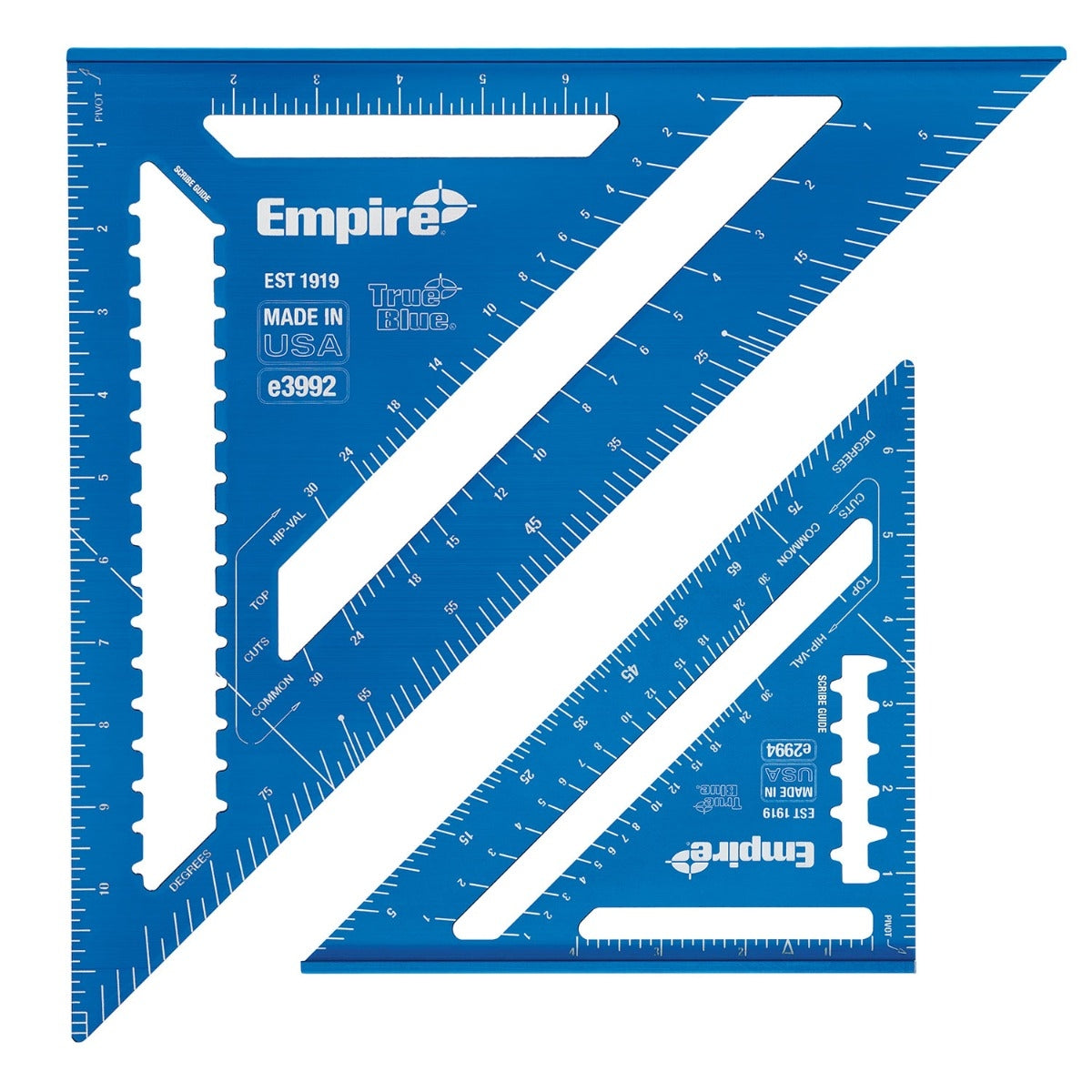 Empire 7-in / 12-in True Blue Laser Etched Rafter Squares