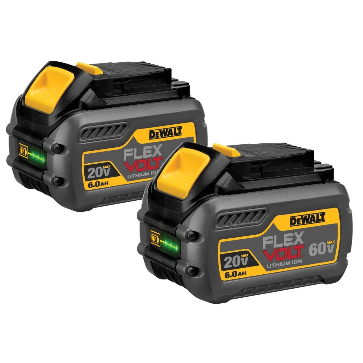 Dewalt DCB606-2 FlexVolt 20V/60V MAX 6.0Ah Batteries, 2-Pack