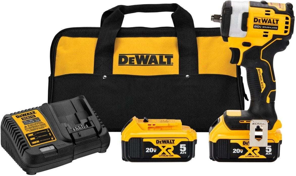 DeWALT DCF913P2 20V MAX* 3/8 -in. Cordless Impact Wrench with Hog Ring Anvil Kit