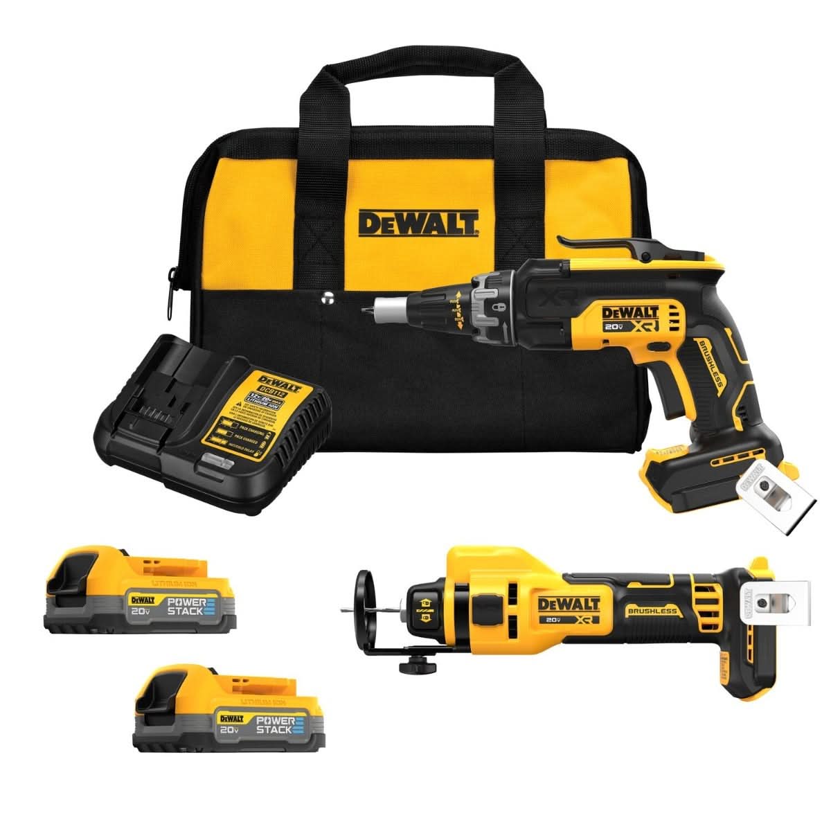 DeWalt DCK265E2 20V MAX XR Brushless Drywall 2-Tool POWERSTACK 1.7