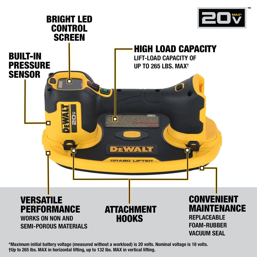 DeWalt DCE592B 20V MAX* GRABO Lifter, Tool Only