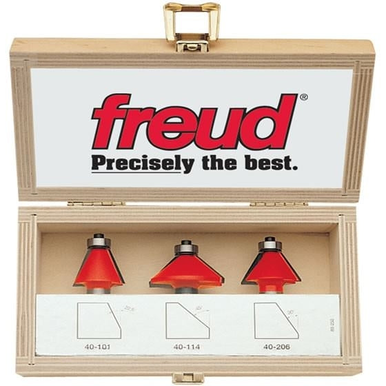 Freud 89-250 3 Piece Chamfer Router Bit Set