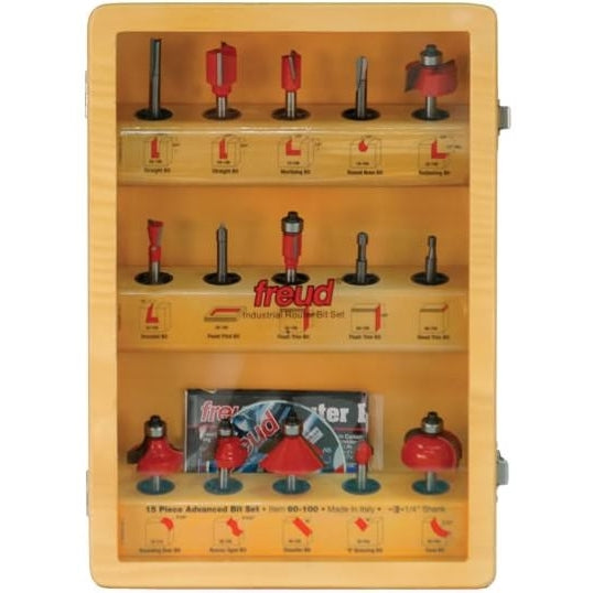Freud 90-100 15 Piece Advanced Router Bit Set