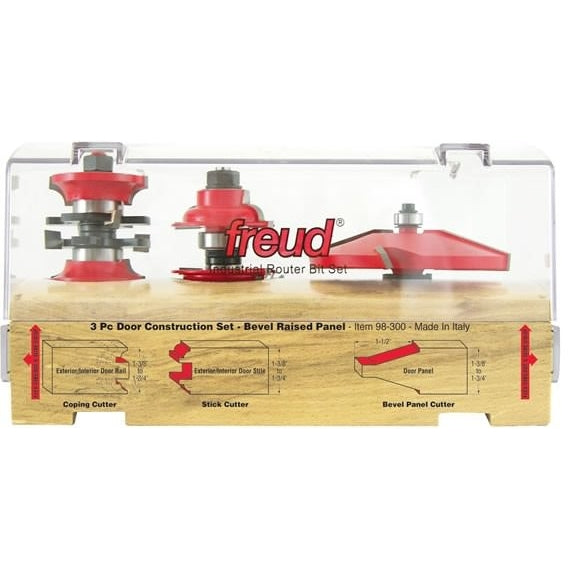 Freud 98-300 3 Piece Door Construction Router Bit Set