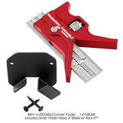 Woodpeckers I-CF4B-MI Mini in-DEXABLE Center Finder with 4" Blade & Rack-It