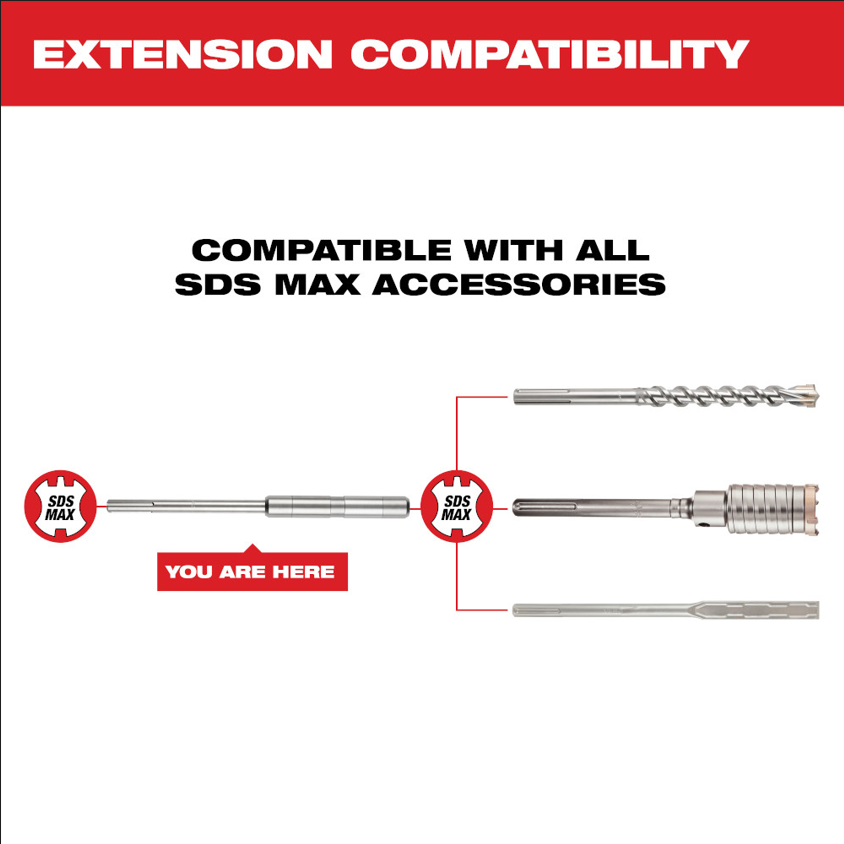 Milwaukee 48-20-6951 15" MAX-LOK SDS MAX Extension