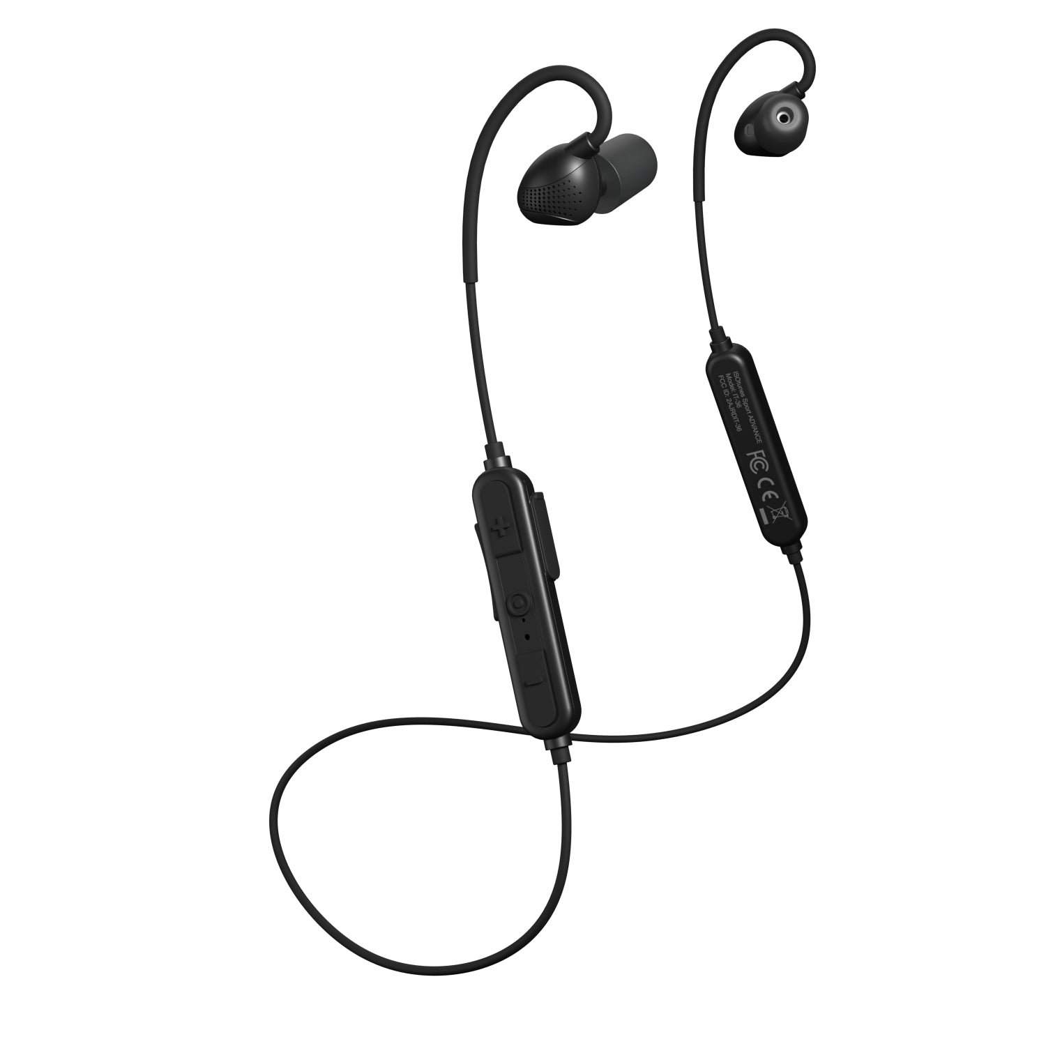 ISOTunes IT-37 Sport ADVANCE BT Tactical Bluetooth Earbuds, Black