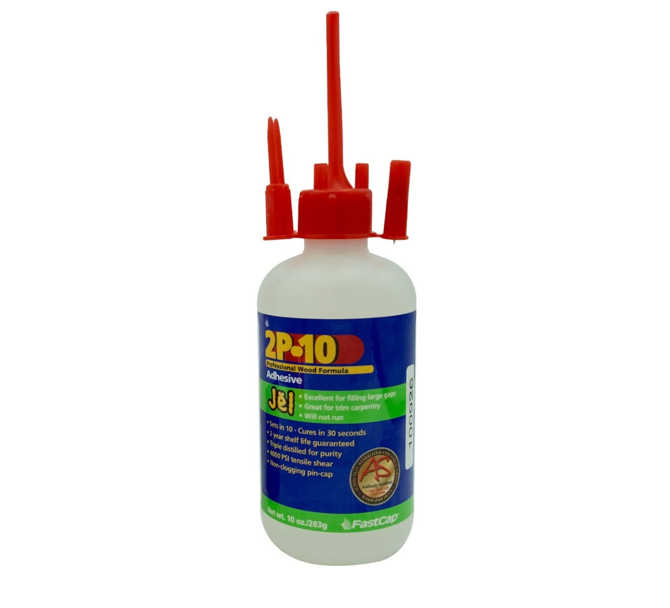 Fastcap 2P-10 Jel Adhesive, 10-oz.