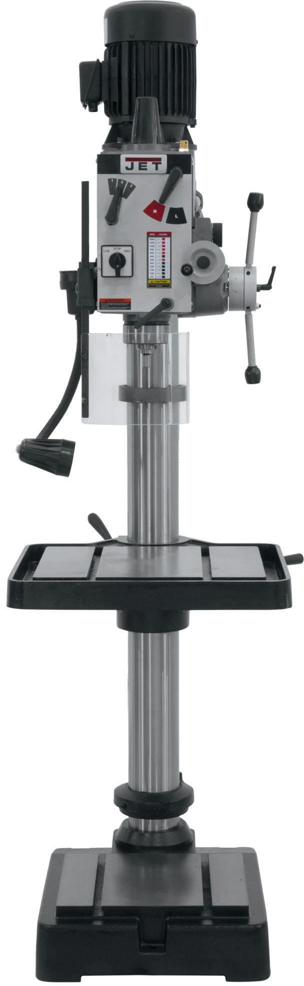 Jet 354024 GHD-20PF, 20" Gear Head Drill Press With Power Down feed 230V, 3Ph