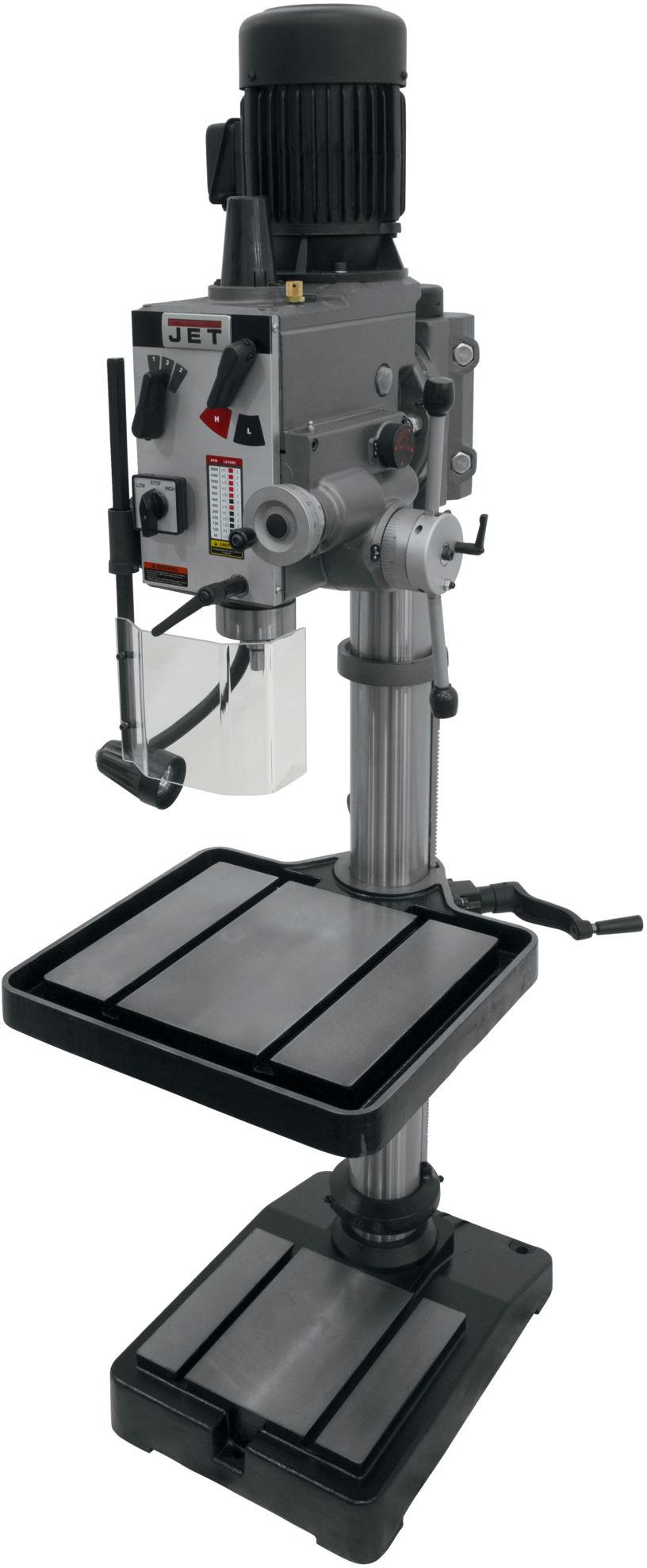 Jet 354024 GHD-20PF, 20" Gear Head Drill Press With Power Down feed 230V, 3Ph