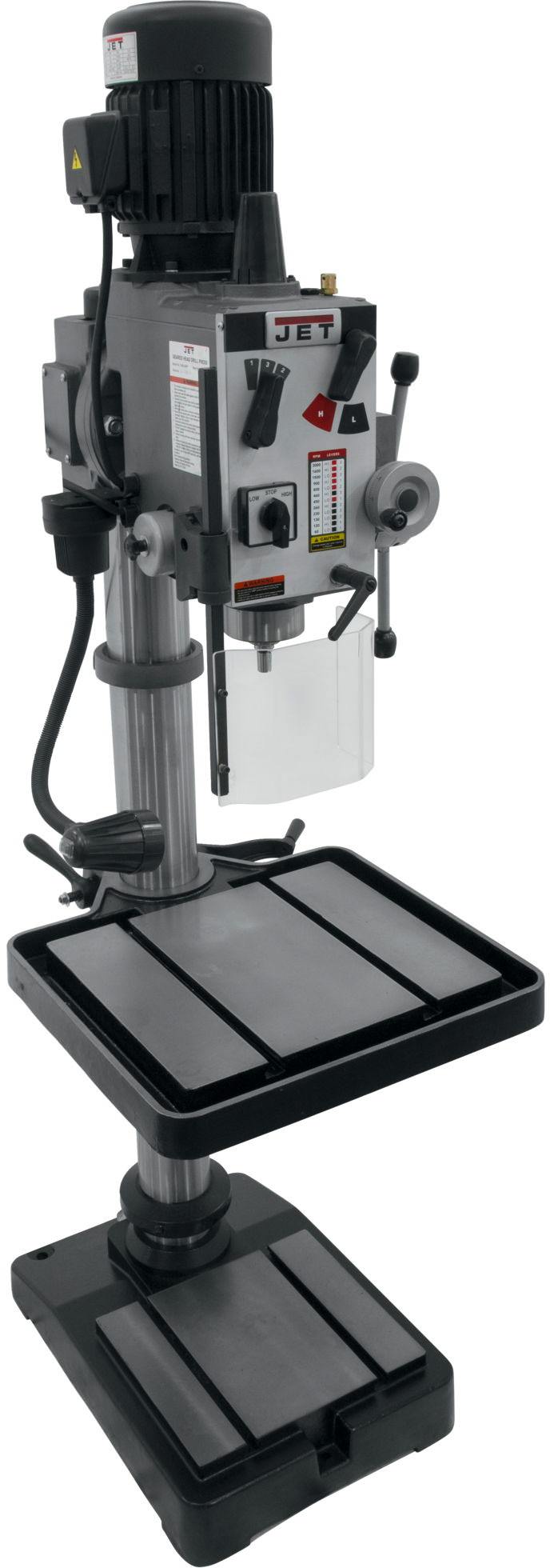 Jet 354024 GHD-20PF, 20" Gear Head Drill Press With Power Down feed 230V, 3Ph