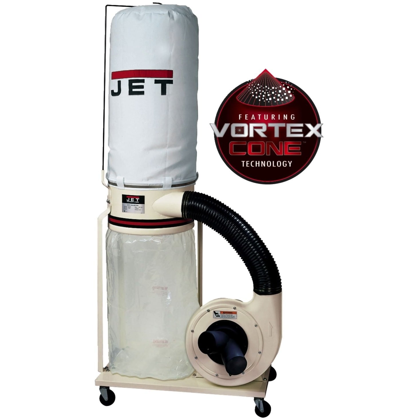 Jet 708658K DC-1100VX-5M Dust Collector, 1.5HP 1PH 115/230V, 5-Micron Bag Filter Kit
