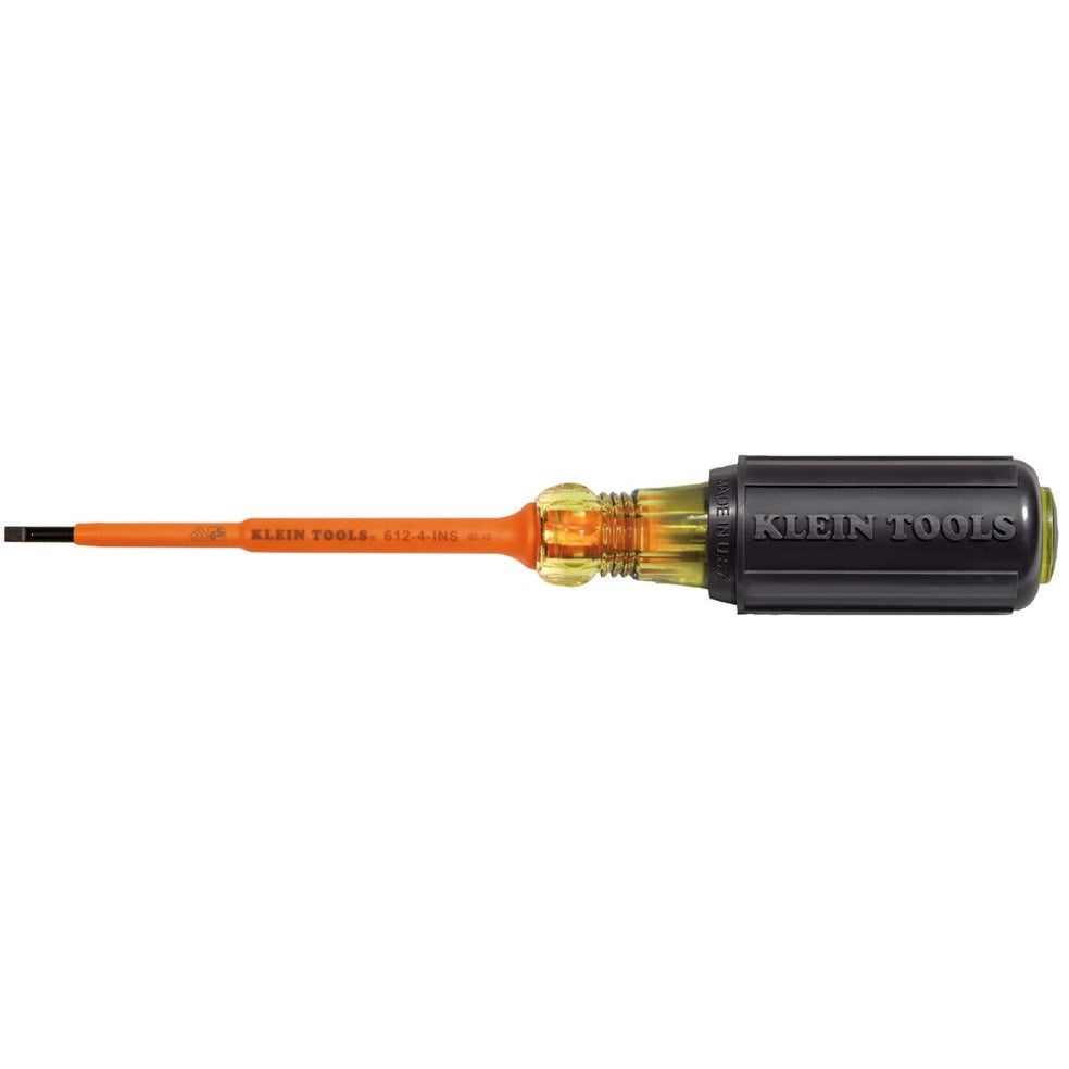 Klein 612-4-INS Insulated 1/8" Slotted - 4" Screwdriver