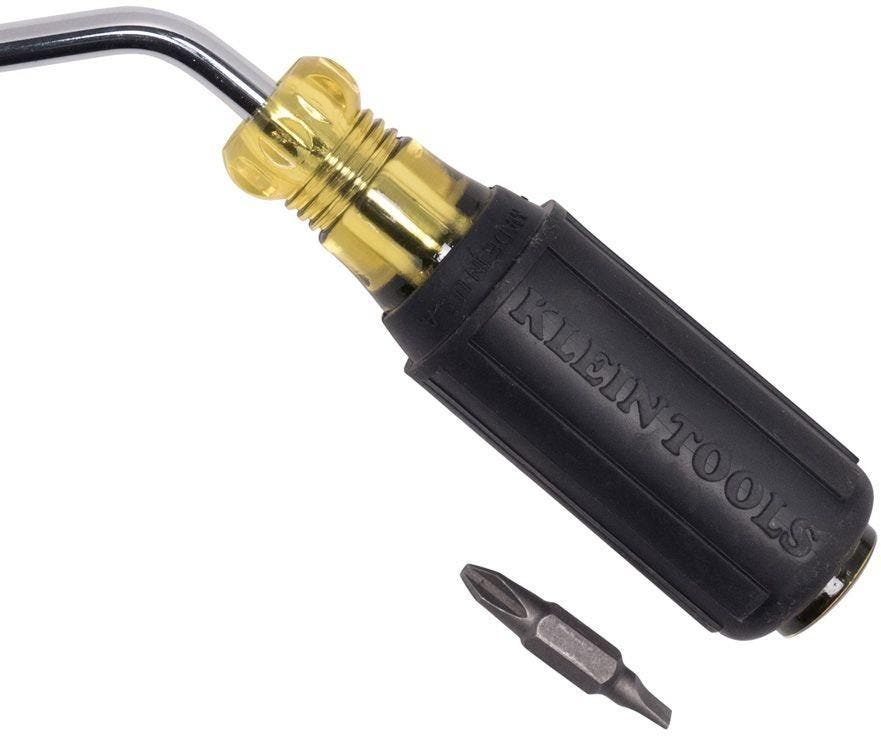 Klein 67100 Multi-Bit Screwdriver, 2-in-1 Rapi-Drive Phillips and Slotted Bits