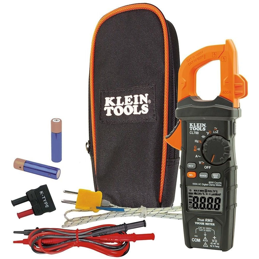Klein CL700 Digital Clamp Meter, AC Auto-Ranging TRMS, Low Impedance (LoZ) Mode
