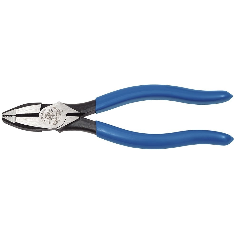 Klein D2000-7 7" High-Leverage Side-Cutting Pliers - Heavy-Duty Cutting