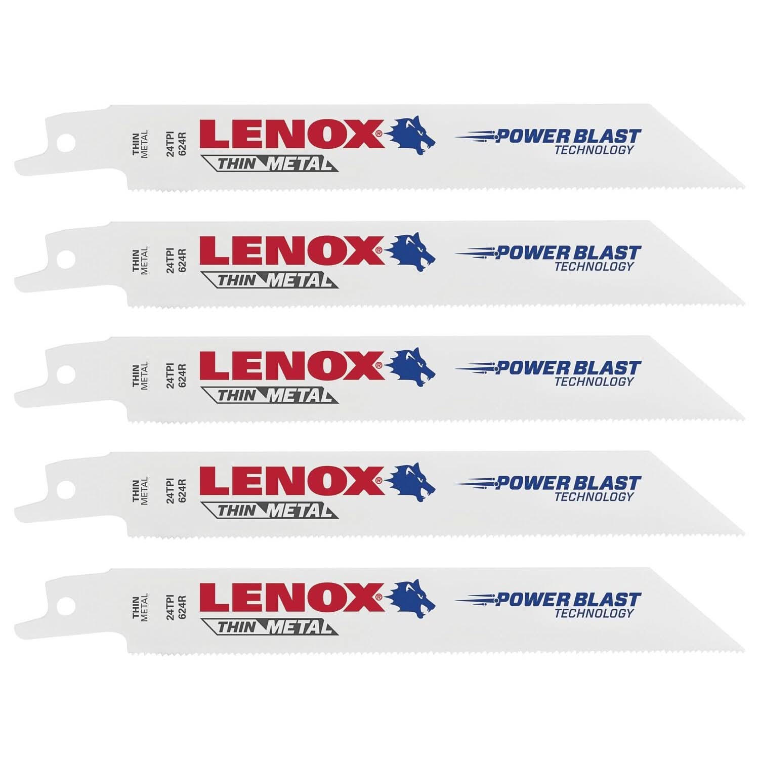 Lenox 20568624R 624R Metal-Cutting Reciprocating Saw Blades, 6