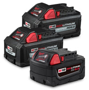 Milwaukee M18 REDLITHIUM HIGH OUTPUT XC 6.0Ah Batteries + Extended Capacity XC 5.0Ah Battery, 3-Pack