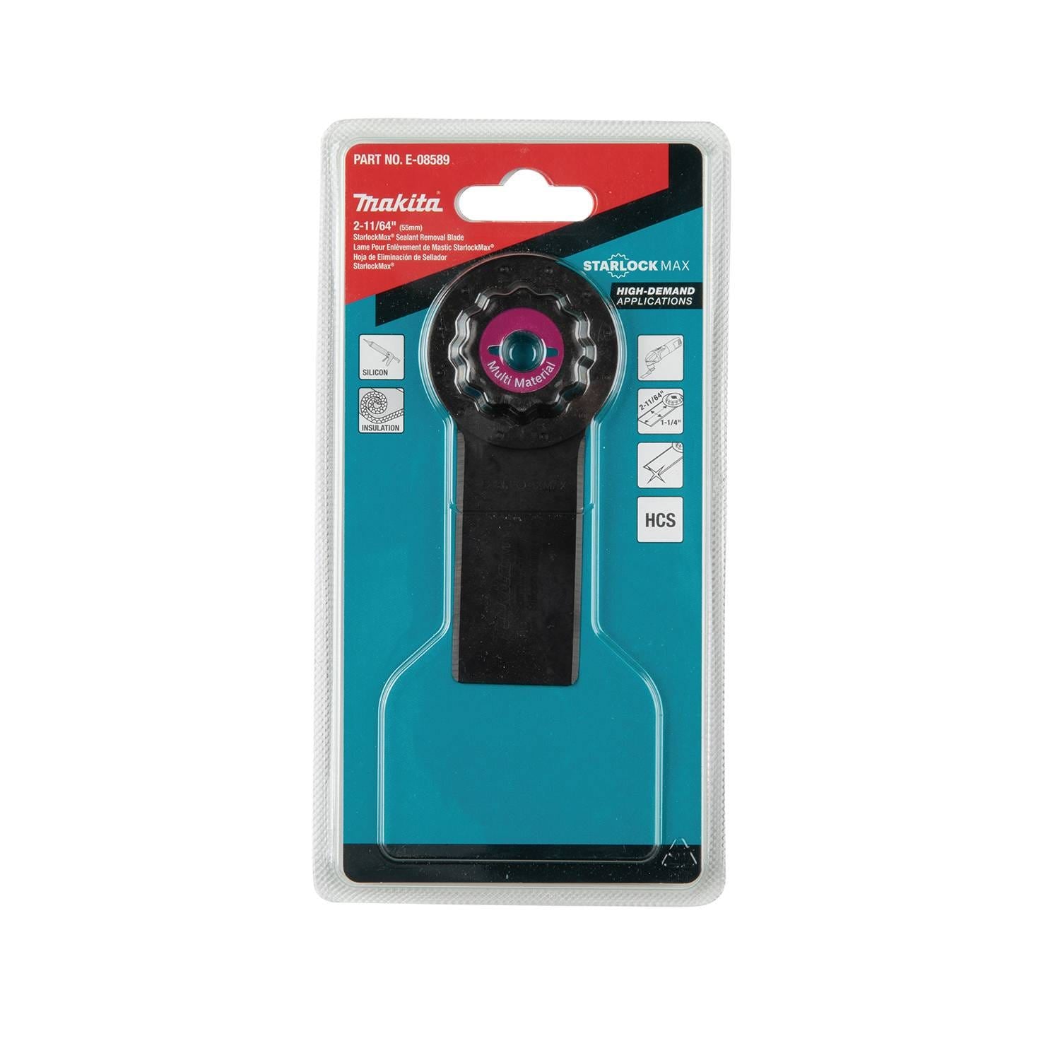 Makita E-08589 StarlockMax Oscillating Multi-Tool High Carbon Steel Sealant Removal and Joint Cutter Blade