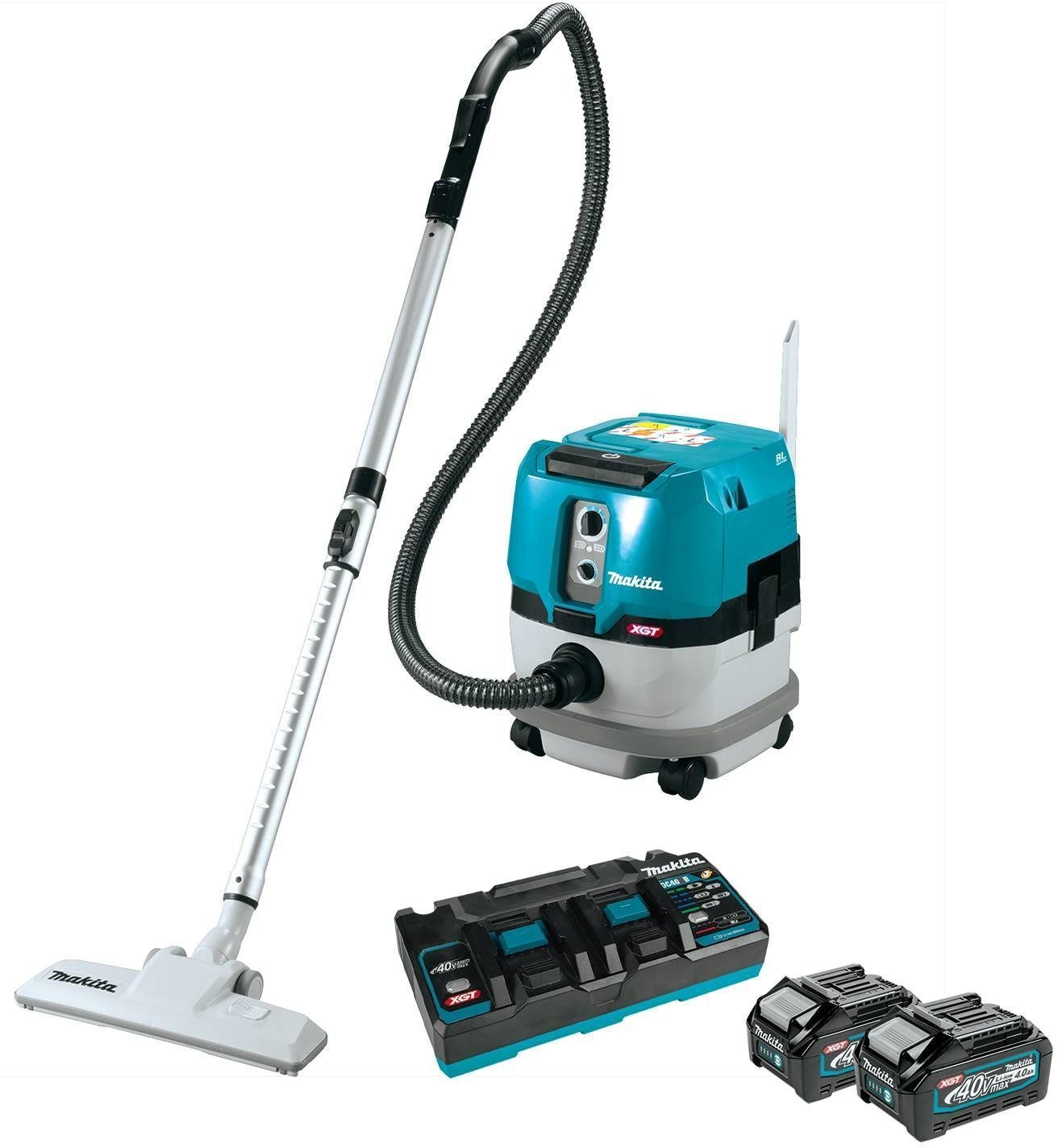Makita GCV01PM 40V max XGT Brushless Cordless 2.1 Gallon Wet/Dry Dust Extractor/Vacuum Kit (4.0Ah)